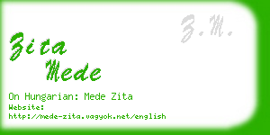 zita mede business card